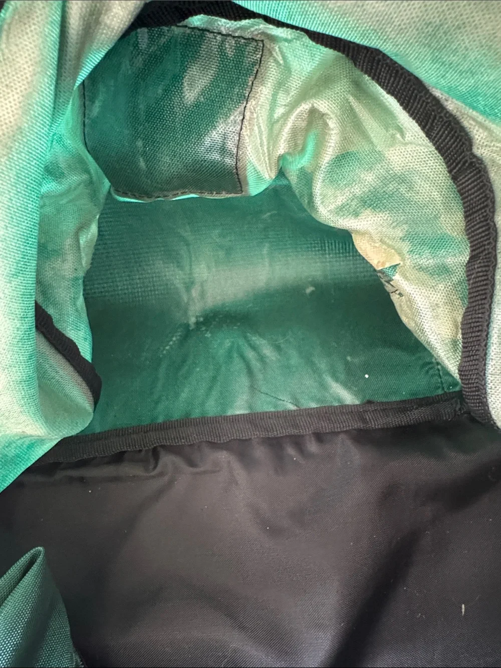 Vintage Nike Green and Black Carry On Duffle Bag Handles Long Strap Zipper
